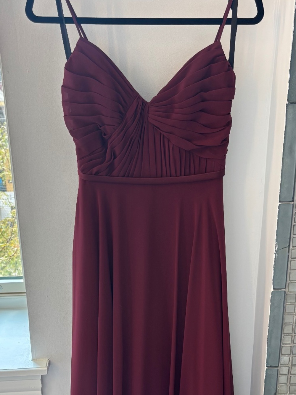 Burgundy bridesmaid dress